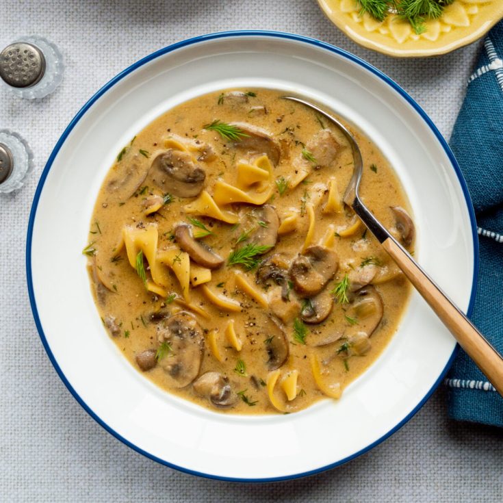 Image for Polish Style Mushroom and Noodle Soup (Zupa Grzybowa)