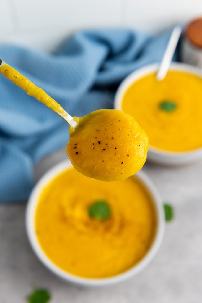 spoonful of butternut squash soup